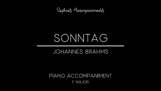 Sonntag by Johannes Brahms  Piano Accompaniment [upl. by Llednek]