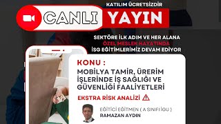 Mobilya Üretim İşlerinde İş Sağlığı ve Güvenliği Önlemleri Ramazan AydınA IGU [upl. by Myriam]