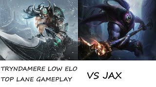 TRYNDAMERE LOW ELO TOP LANE GAMEPLAY  1420  vs Jax  Platinum  EU West [upl. by Niamart]