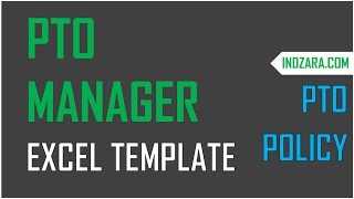 How to set PTO Policy for employees in PTO Manager Excel Template [upl. by Remde]