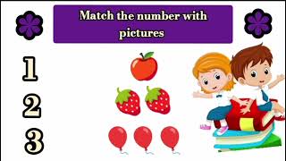 Match the number with pictureskids worksheetkids activities worksheet [upl. by Oinafipe]