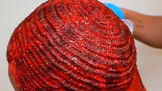 How I dyed my 360 waves red [upl. by Maud]