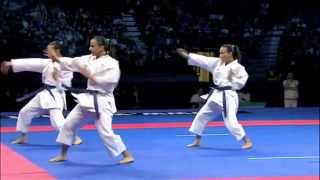 Karate Female Team Kata Bronze Medal  Serbia vs Italy  WKF World Championships Belgrade 2010 22 [upl. by Vine]