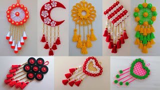 8 Best Woolen Flower Wall Hanging Craft Ideas  Woolen Craft Wall Hanging  Woolen Wall Hangings [upl. by Gardol890]