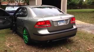 2003 Saab 93 Linear 3quot straight pipe [upl. by Aicemat]