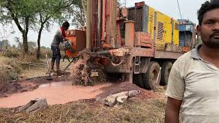 Borewell drilling from Village  270 feet drilling 20HP water  Borewell drilling complete process [upl. by Lemor]