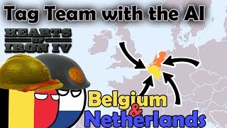 HOI4  AI TAG TEAM  Belgium and The Netherlands [upl. by Aromas704]