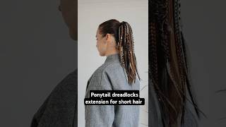 Short dreadlocks extension ponytail for viking hairstyle or festival dreadlockextensions dreads [upl. by Ynahpets]