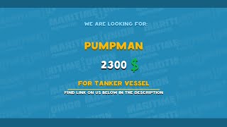 Pumpman with salary 2300 USD for Tanker Vessel  Maritime Union Shorts [upl. by Anitsej]