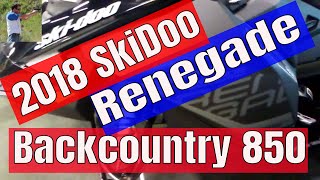 2018 Ski Doo Renegade Backcountry 850 Quick look [upl. by Waterman]