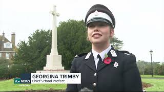 ITV News Meridian Coverage of Remembrance at DOYRMS [upl. by Sotnas]