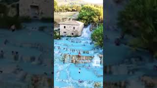 SATURNIA HOT SPRINGS IN ITALY  Natural Baths Of Tuscany travel trip explore [upl. by Lenhart865]