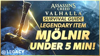 How To Find Mjolnir  Legendary Weapon  Assassins Creed Valhalla Survival Guide [upl. by Acemaj]