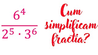 Simplificarea fractiilor cu puteri  Clasa 5 a fractii puteri [upl. by Aran]