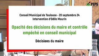 Mairie de Toulouse opacité des décisions du maire et refus du contrôle démocratique de l’opposition [upl. by Aihsas395]