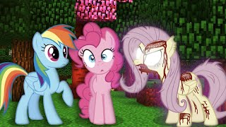 Princess My Little Pony Find Zombie Fluttershy in Minecraft [upl. by Ennahgiel654]