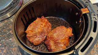 Air Fryer Ribeye Steak  How To Cook Steak In The Air Fryer Medium Well  Tender Juicy Steak YUM 😋 [upl. by Sax29]