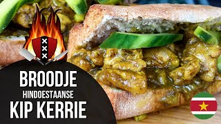 Broodje KipKerrie Masala  17  Chicken Curry Sandwich 🇸🇷 [upl. by Atsirhc]