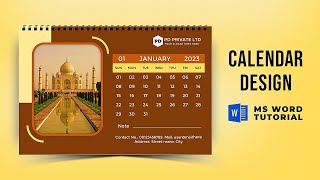 How to Make Calendar In MS Word  Printable Calendar Design [upl. by Adne]