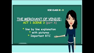 Merchant of Venice Act 1 scene 3 part A easiest explanation  ICSE  pictures  RTC [upl. by Tebor]