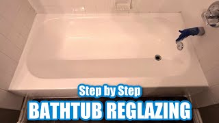 HOW TO REGLAZE A BATHTUB 10  STEP by STEP BATHTUB REGLAZING REFINISHING PROCESS [upl. by Ffilc]