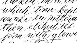 Relaxing Real Time Modern Pointed Pen Calligraphy [upl. by Etteloc417]