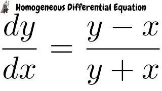 Solving the Homogeneous Differential Equation dydx  y  xy  x [upl. by Attezi]