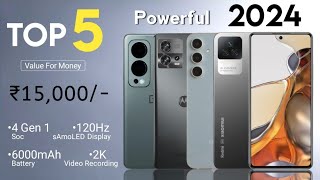 Top 5 Mobile Phones Under 15000 in February 2024  5G  6000mAh 120Hz 2K  Phone Under 15000 [upl. by Eelanej]