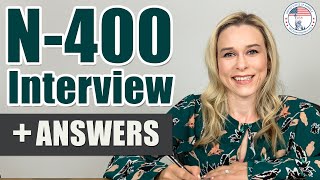 US Citizenship Interview  N400 Naturalization Interview Simulated Interview Questions amp Answers [upl. by Eloise]