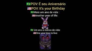 POV Hoje e seu aniversário é meu aniversário mesmo  14 fnaf memes lore edit [upl. by Dinerman]