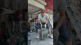 Motor disassembly by strong man workers engineering machinary machineengineering [upl. by Ybbed850]