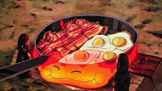 Howls Moving Castle  breakfast  Ghibli Food aesthetic food breakfast ghibli anime animation [upl. by Salb]