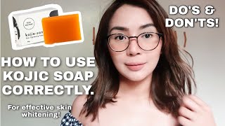 HOW TO USE KOJIE SAN WHITENING SOAP DOS amp DONTS English sub [upl. by Pool818]