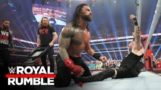 Sami Zayn smashes Roman Reigns with a steel chair WWE Royal Rumble 2023 highlights [upl. by Hannis392]