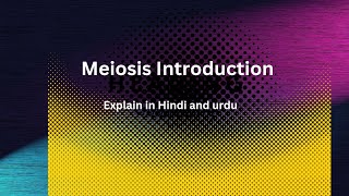 Meiosis Introduction Class 9th Chapter 05 Explain in Hindi and urdu [upl. by Nedyah]