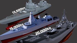 Super Destroyers Japans 13DDx vs Type 83 vs Navys DDGx  Why 13DDx is so Big [upl. by Longo]