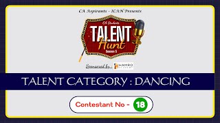 Contestant No 18  Rohit Agarwal  Dancing  CA Students Talent Hunt S5 [upl. by Candide598]