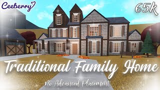 Bloxburg  Traditional Roleplay House No Advanced Placement 65k  Speed Build [upl. by Eibbob]