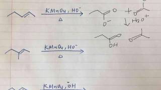 Ch8 alkene cleavage by KMnO4 [upl. by Soble]