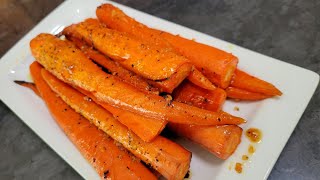 Honey Garlic Oven Roasted Carrots Christmas Side Dish Roasted Carrots [upl. by Nakah]