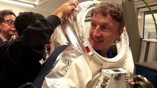 Pierre Cardin creates spacesuit for astronaut training  REUTERS [upl. by Andee790]