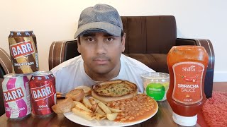 chips beans and quiche  UK mukbang [upl. by Elmo]