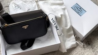 Prada 2000 Re Edition Leather Crossbody Mini Bag Review  What fits  Compare with other bags [upl. by Joline]