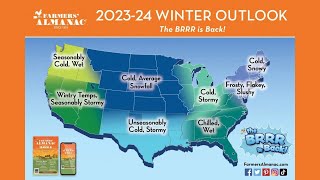 20232024 Farmers Almanac Winter Forecast Increased Snowfall Throughout the United States [upl. by Grinnell]