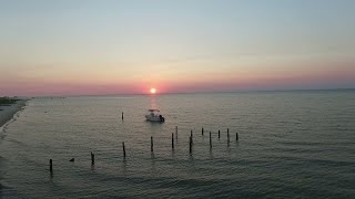 Dauphin Island Sunset from Drone [upl. by Alcinia]