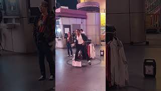 Have you seen Michael Jacksons moves on Fremont Street Las Vegas Check this out subscribe fyp [upl. by Esetal]