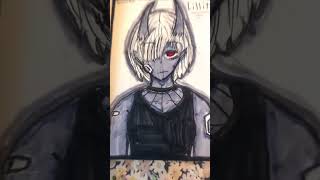 Meet my dnd character art dnd tiefling fyp draw drawing paper artwork artshorts trend [upl. by Aletta]