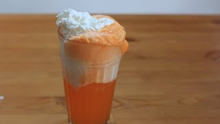 How to Make a Creamsicle Float  Orange Soda and Vanilla Ice Cream Float [upl. by Nepean689]