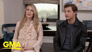 Tye Sheridan and Lily Rabe talk The Tender Bar  GMA [upl. by Yntrok441]