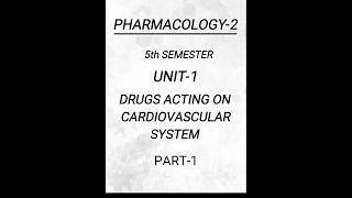 Pharmacology25th semesterUnit1CHFpharmacy pharmacynotes writtennotes shorts [upl. by Millhon]